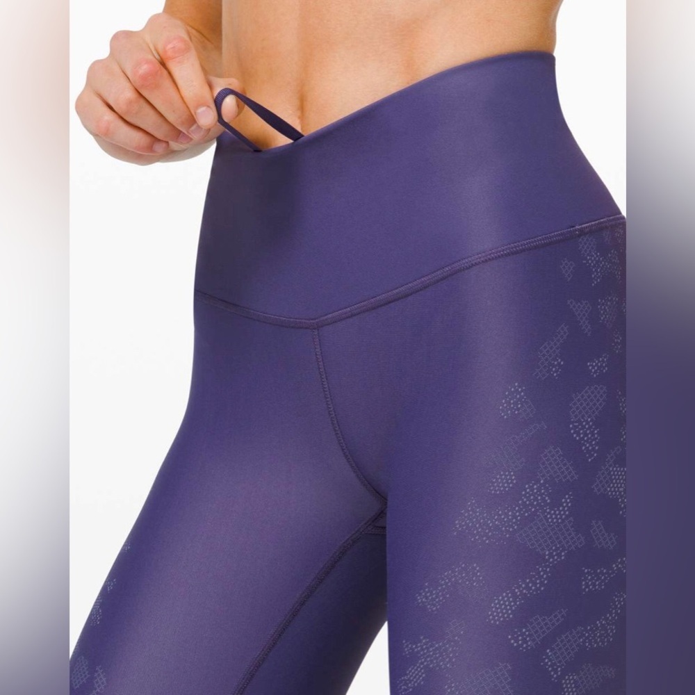NWOT LULULEMON MAPPED OUT HIGH RISE TIGHT LEGGING 28” INSEAM PURPLE CAMO SIZE 8 - Picture 4 of 12